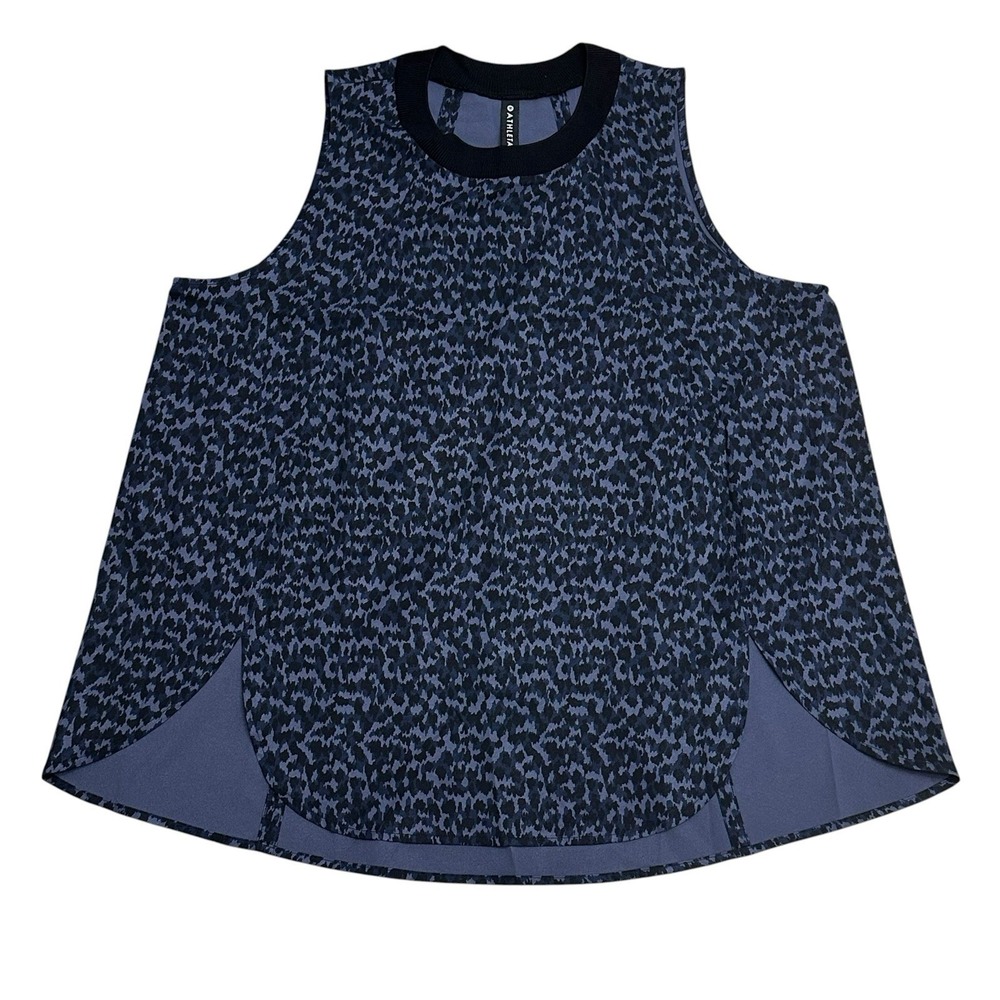 Athleta Shirt‎ Womens Plus Size 1X Purple Black Zephyr Print Tank Top Athletic
